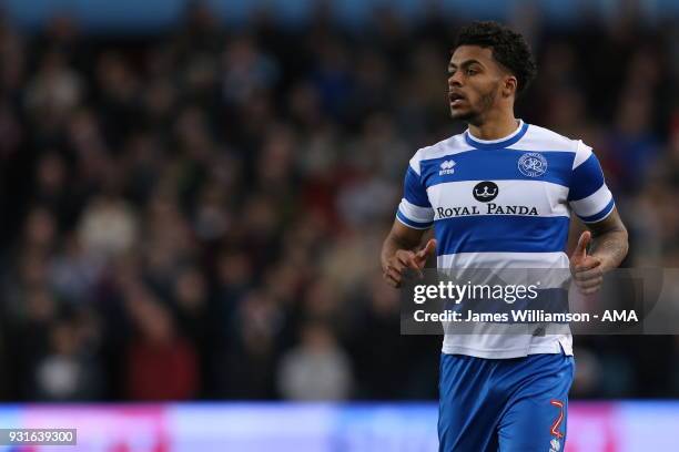 Darnell Furlong of Queens Park Rangers during the Sky Bet Championship match between Aston Villa and Queens Park Rangers at Villa Park on March 13,...