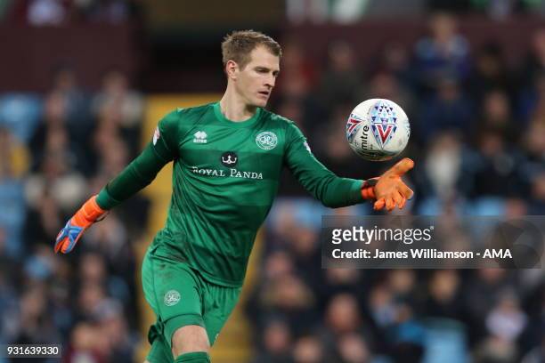 Alex Smithies of Queens Park Rangers during the Sky Bet Championship match between Aston Villa and Queens Park Rangers at Villa Park on March 13,...