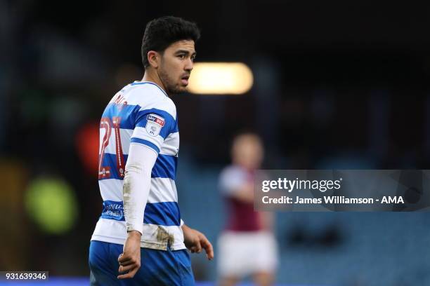 Massimo Luongo of Queens Park Rangers during the Sky Bet Championship match between Aston Villa and Queens Park Rangers at Villa Park on March 13,...