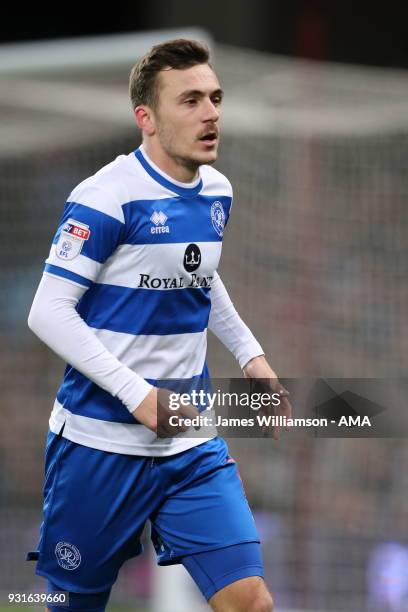 Josh Scowen of Queens Park Rangers during the Sky Bet Championship match between Aston Villa and Queens Park Rangers at Villa Park on March 13, 2018...