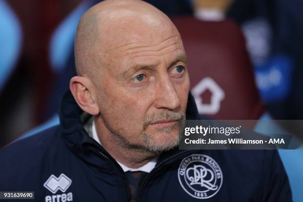 Queens Park Rangers manager Ian Holloway during the Sky Bet Championship match between Aston Villa and Queens Park Rangers at Villa Park on March 13,...