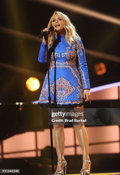 Miranda Lambert performs during the Elton John: I'm Still Standing - A Grammy Salute at The Theater at Madison Square Garden on January 30, 2018 in...