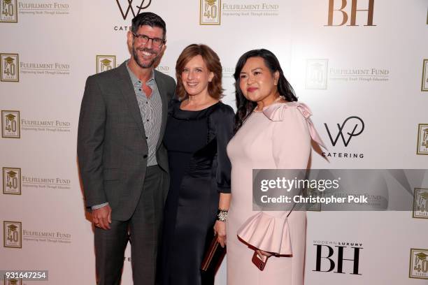 Rich Ross, Anne Sweeney and Maria Booth attends A Legacy Of Changing Lives presented by the Fulfillment Fund at The Ray Dolby Ballroom at Hollywood &...