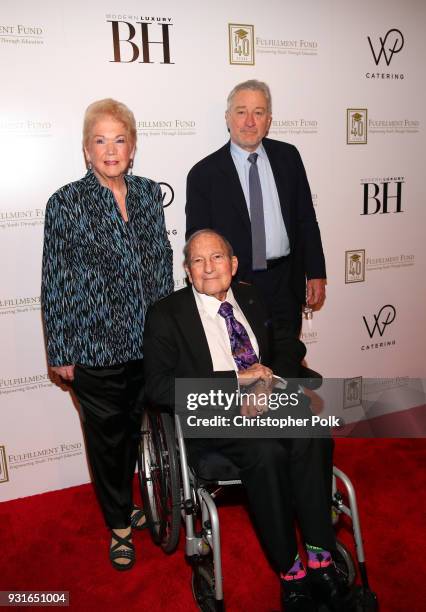 Cherna Gitnick, Dr. Gary Gitnick, and Robert De Niro attend A Legacy Of Changing Lives presented by the Fulfillment Fund at The Ray Dolby Ballroom at...