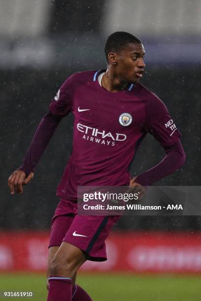 Tosin Adarabioyo of Manchester City during the Premier League 2 match between Derby County and Manchester City on March 9, 2018 in Derby, England.