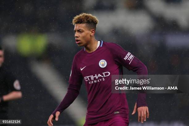 Felix Nmecha of Manchester City during the Premier League 2 match between Derby County and Manchester City on March 9, 2018 in Derby, England.