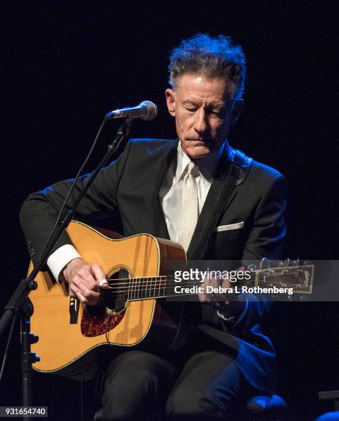 Lyle Lovett live in concert at Bergen Performing Arts Center on March 13, 2018 in Englewood, New Jersey.