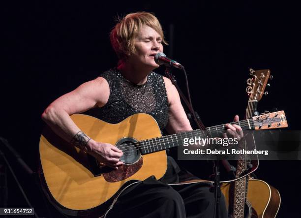 Shawn Colvin live in concert at Bergen Performing Arts Center on March 13, 2018 in Englewood, New Jersey.