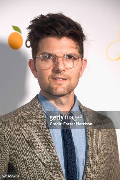 Adam Scott attends the premiere of The Orchard's "Flower" at ArcLight Cinemas on March 13, 2018 in Hollywood, California.