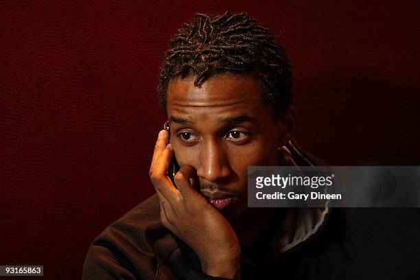 Brandon Jennings of the Milwaukee Bucks is interviewed on November 13, 2009 at Di Carlo Trattoria and Pizzaria in Oak Creek, Wisconsin. NOTE TO USER:...