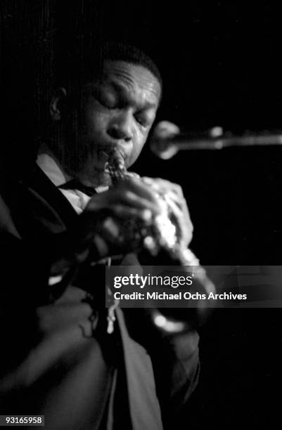 Jazz musician John Coltrane performs live circa 1959 in West Germany.