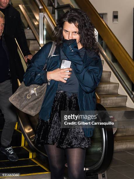 Jenny Sandersson is seen arriving at Philadelphia International Airport on March 13, 2018 in Philadelphia, Pennsylvania.