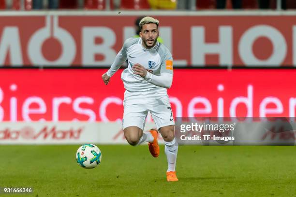 Selim Guenduez of Bochum controls the ball during the Second Bundesliga match between FC Ingolstadt 04 and VfL Bochum 1848 at Audi Sportpark on March...