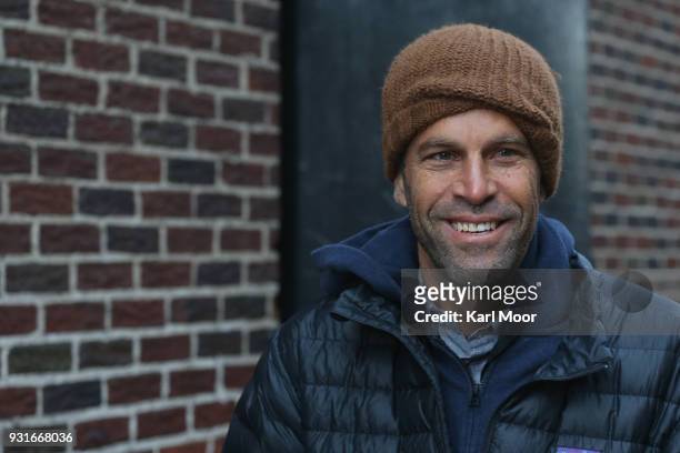 Jack Johnson arrives for his taping of 'The Late Show With Stephen Colbert' at Ed Sullivan Theater on March 13, 2018 in New York City.