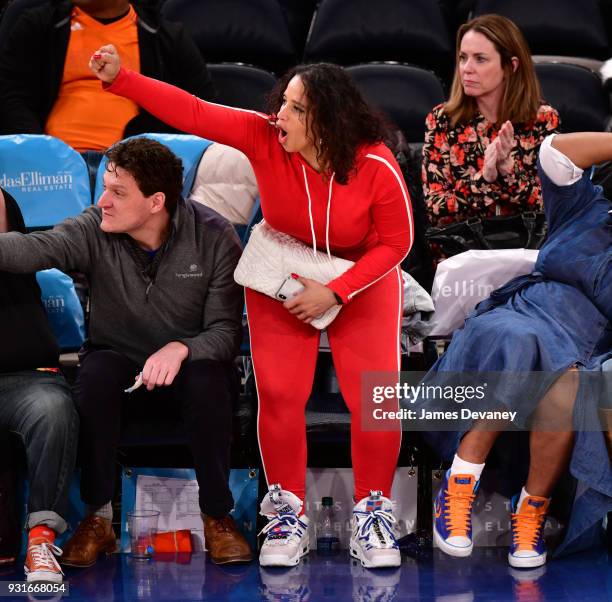 Dasha Polanco attends the New York Knicks Vs Dallas Mavericks game at Madison Square Garden on March 13, 2018 in New York City.