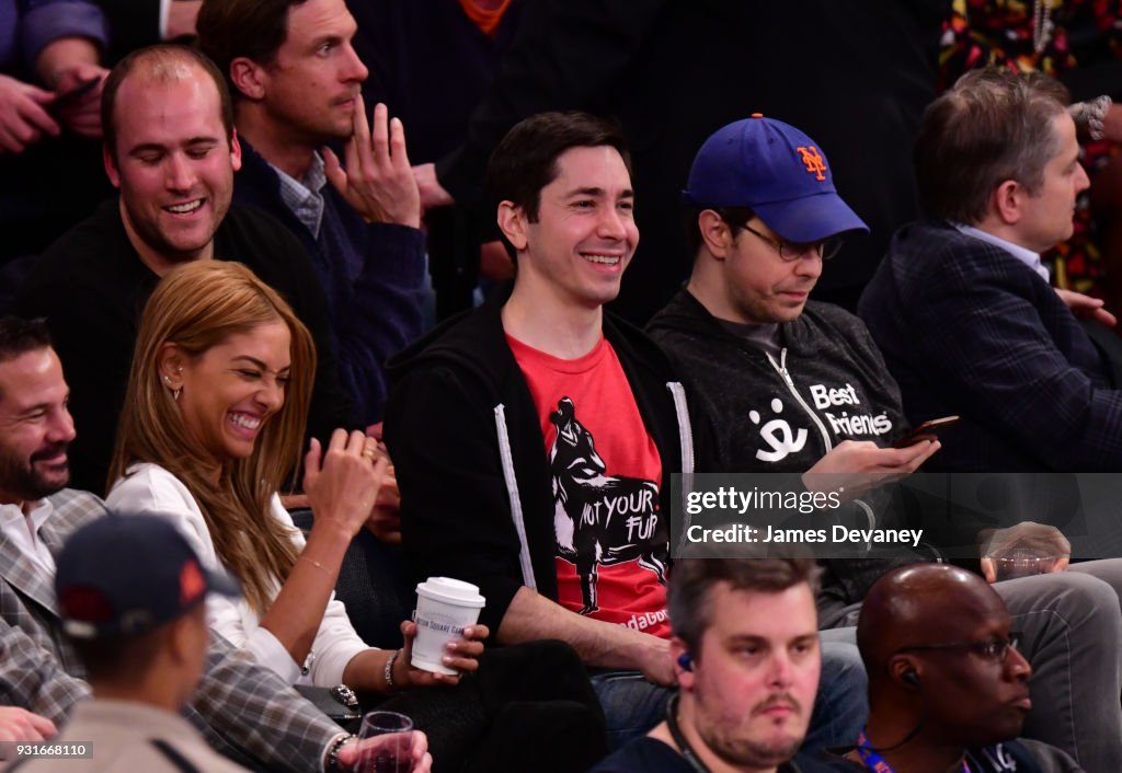 Celebrities Attend The New York Knicks Vs Dallas Mavericks Game