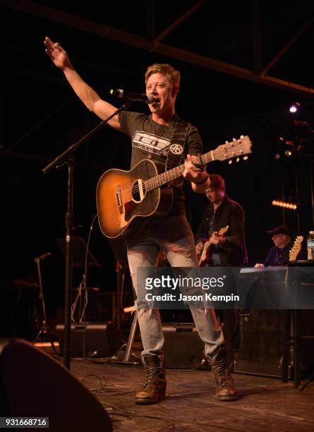 Singer Adam Sanders performs at Marathon Music Works on March 13, 2018 in Nashville, Tennessee.