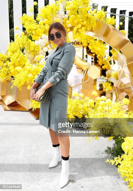Pia Muehlenbeck attends the Pandora Gold Party at The Calyx on March 14, 2018 in Sydney, Australia.