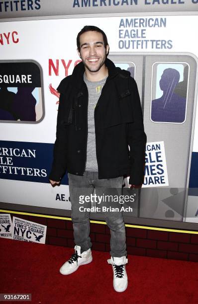 Musician and DJ Pete Wentz attends the grand opening celebration at American Eagle Outfitters, Times Square on November 17, 2009 in New York City.
