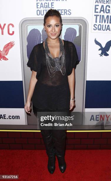 Musician Adrienne Bailon attends the grand opening celebration at American Eagle Outfitters, Times Square on November 17, 2009 in New York City.