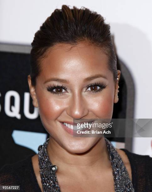 Musician Adrienne Bailon attends the grand opening celebration at American Eagle Outfitters, Times Square on November 17, 2009 in New York City.
