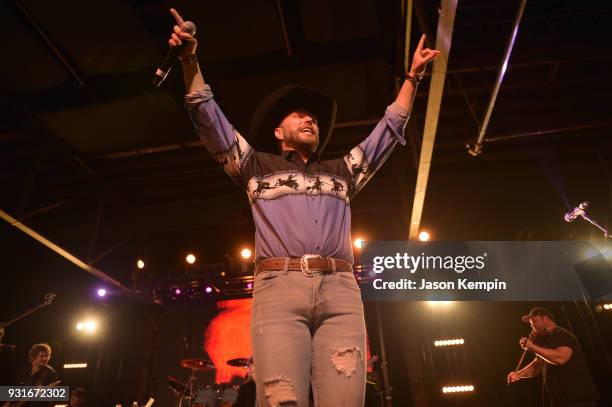 Singer Chris Lane performs at Marathon Music Works on March 13, 2018 in Nashville, Tennessee.