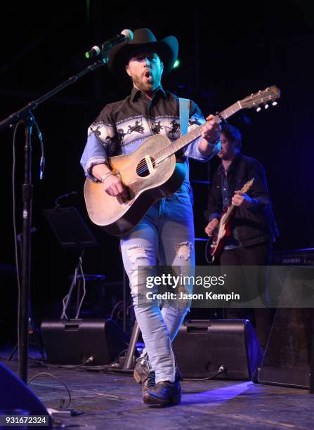 Singer Chris Lane performs at Marathon Music Works on March 13, 2018 in Nashville, Tennessee.