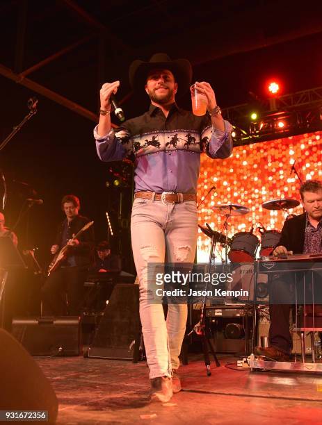 Singer Chris Lane performs at Marathon Music Works on March 13, 2018 in Nashville, Tennessee.