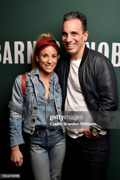 Comedian Sebastian Maniscalco and his wife Lana Gomez pose for portraits during the signing of Sebastian's new book, "Stay Hungry" at Barnes & Noble...