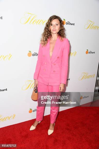 Alyson Michalka attends the premiere of The Orchard's "Flower" at ArcLight Cinemas on March 13, 2018 in Hollywood, California.