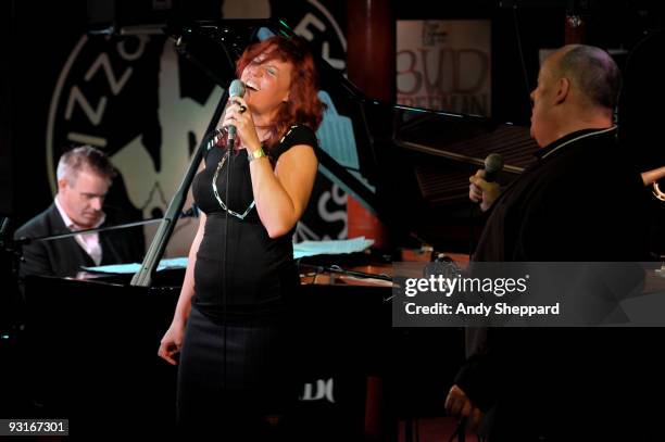 James Pearson, Natalie Williams and Ian Shaw perform on stage at Pizza Express Live, Soho as part of the London Jazz Festival 2009 on November 17,...