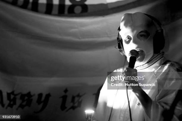 Pussy Riot performs onstage at the Music Opening Party during SXSW at The Main on March 13, 2018 in Austin, Texas.