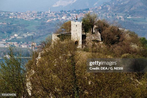 Somasca castle or Castle of the Unnamed, Vercurago, Lombardy, Italy, 14th century.