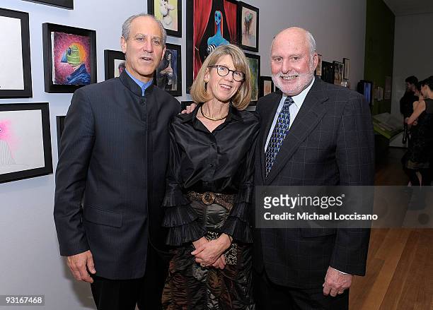Director of the Museum of Modern Art Glen Lowry, Susan Lowrey and New Line Cinema CEO Michael Lynn attends the MoMA's Second Annual Film Benefit,...