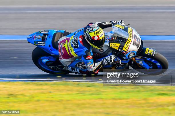 Marc VDS' rider Tom Luthi of Switzerland rides during the MotoGP Official Test at Chang International Circuit on 18 February 2018, in Buriram,...
