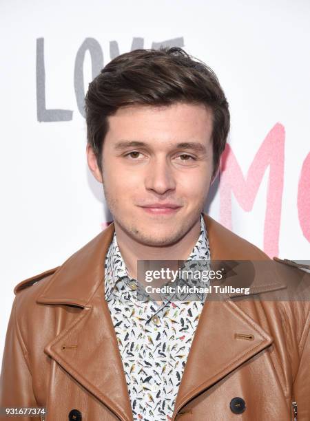 Actor Nick Robinson attends a special screening of 20th Century Fox's "Love, Simon" at Westfield Century City on March 13, 2018 in Los Angeles,...