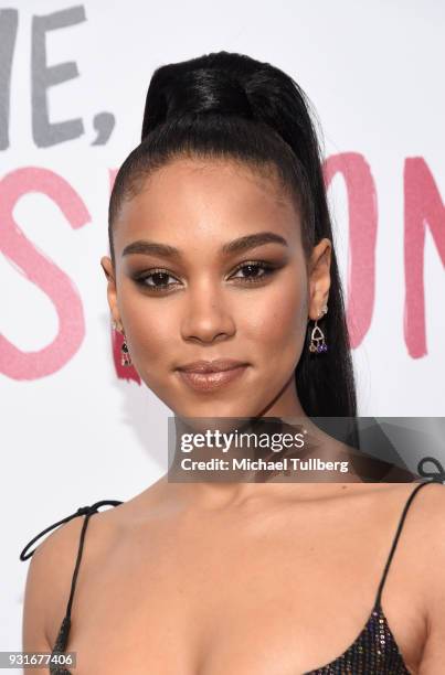 Alexandra Shipp attends a special screening of 20th Century Fox's "Love, Simon" at Westfield Century City on March 13, 2018 in Los Angeles,...