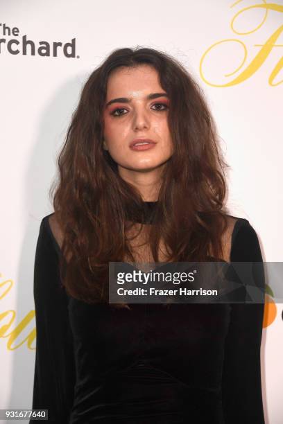 Dylan Gelula attends the premiere of The Orchard's "Flower" at ArcLight Cinemas on March 13, 2018 in Hollywood, California.