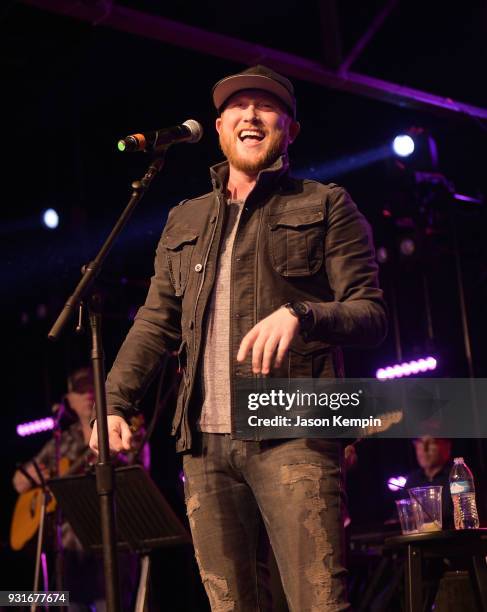 Singer Cole Swindell performs at Marathon Music Works on March 13, 2018 in Nashville, Tennessee.