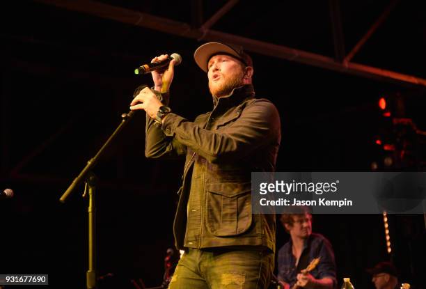 Singer Cole Swindell performs at Marathon Music Works on March 13, 2018 in Nashville, Tennessee.