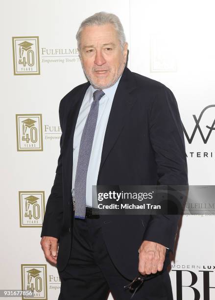 Robert De Niro attends A Legacy of Changing Lives presented by The Fulfillment Fund held at The Ray Dolby Ballroom at Hollywood & Highland Center on...