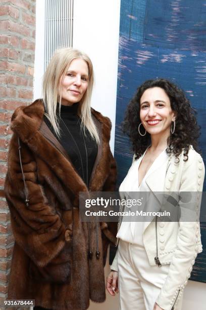 Elizabeth Cohen and Sara Kay during the Sara Kay, Tracy Stern and Mariebelle Lieberman Host Party to Celebrate Launch of Artist In Residence Program...
