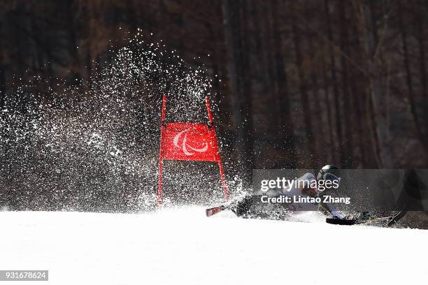 Thomas Nolte of Germany competes in the Men's Giant Slalom Run 1 - Sitting at Alpensia Biathlon Centre on day five of the PyeongChang 2018 Paralympic...