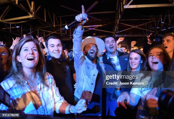 Preston Brust of LoCash performs at Marathon Music Works on March 13, 2018 in Nashville, Tennessee.