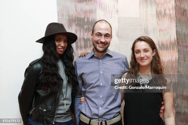 Suwana Perry, Peter Sabunjiev and Victoria Manganiello during the Sara Kay, Tracy Stern and Mariebelle Lieberman Host Party to Celebrate Launch of...