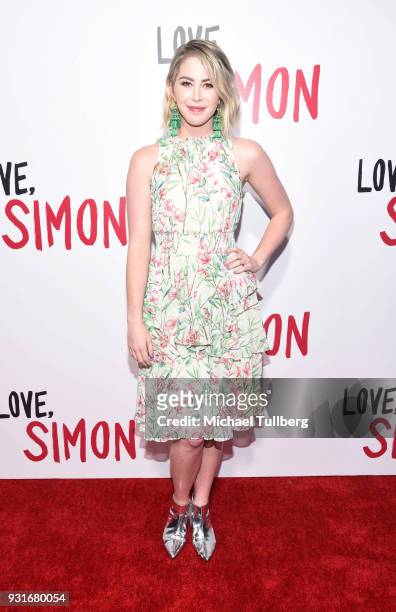 Kelsey Darragh attends a special screening of 20th Century Fox's "Love, Simon" at Westfield Century City on March 13, 2018 in Los Angeles, California.