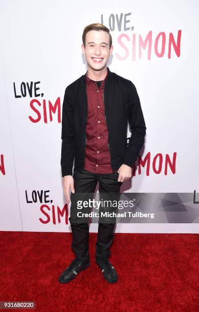 Tyler Henry attends a special screening of 20th Century Fox's "Love, Simon" at Westfield Century City on March 13, 2018 in Los Angeles, California.