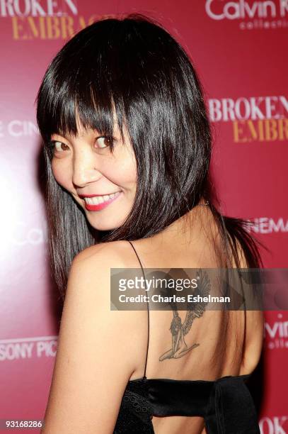 Model Irina Pantaeva attends The Cinema Society & Calvin Klein screening of "Broken Embraces" at the Crosby Street Hotel on November 17, 2009 in New...