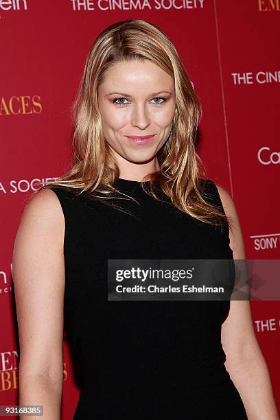 Actress Kiera Chaplin attends The Cinema Society & Calvin Klein screening of "Broken Embraces" at the Crosby Street Hotel on November 17, 2009 in New...