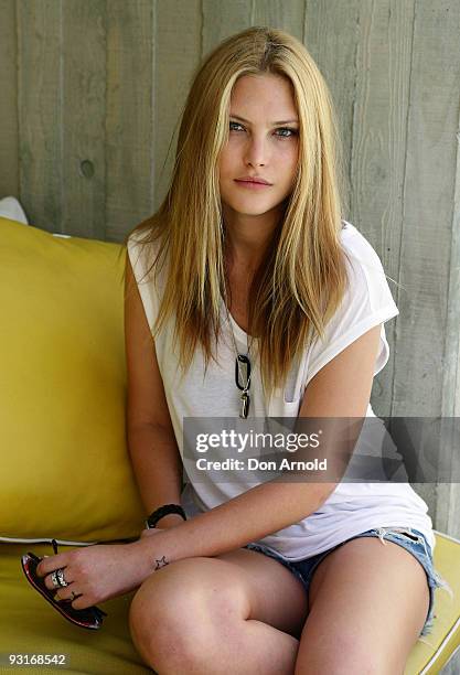 Model Catherine McNeil poses at The Ivy on November 18, 2009 in Sydney, Australia.